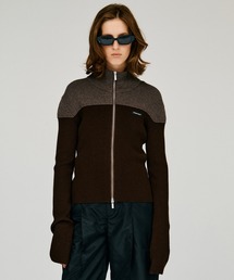 PRANK PROJECT | 【2026Winter Pre-Order】フロントジップバイカラーニット / Front Zip Bicolor Knit(ニット/セーター)