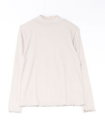 【C-FORT POINT/フォートポイント】【アルガンオイル加工によりしっとりとなめらかな肌触りが魅力】しっとりリブハイネックロンT メロウ仕上げハイネック シンプル 上品 重ね着 レイヤード