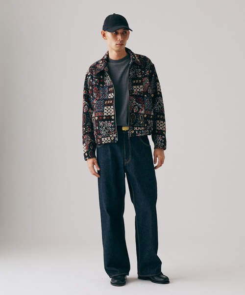 JOURNAL STANDARD(ジャーナルスタンダード)の「ゴブラン ジャガード ジップ ブルゾン(ブルゾン・メンズ・ブラック/グレー・MEDIUM/LARGE)」の3枚目の写真
