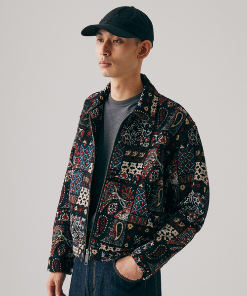 JOURNAL STANDARD(ジャーナルスタンダード)の「ゴブラン ジャガード ジップ ブルゾン(ブルゾン・メンズ・ブラック/グレー・MEDIUM/LARGE)」の7枚目の写真