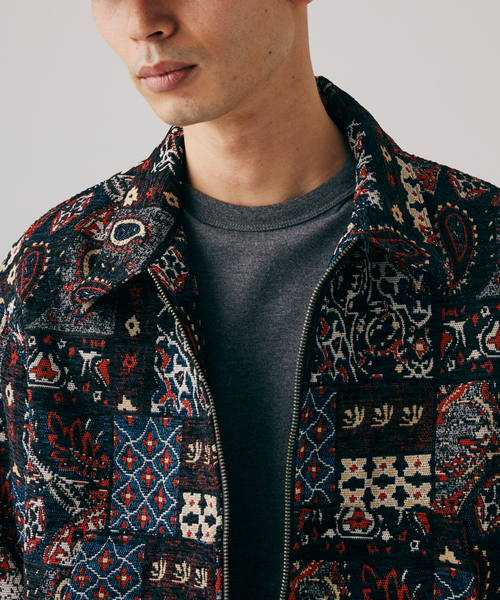 JOURNAL STANDARD(ジャーナルスタンダード)の「ゴブラン ジャガード ジップ ブルゾン(ブルゾン・メンズ・ブラック/グレー・MEDIUM/LARGE)」の9枚目の写真