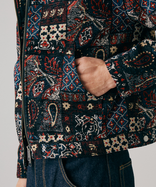 JOURNAL STANDARD(ジャーナルスタンダード)の「ゴブラン ジャガード ジップ ブルゾン(ブルゾン・メンズ・ブラック/グレー・MEDIUM/LARGE)」の10枚目の写真
