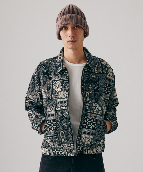 JOURNAL STANDARD(ジャーナルスタンダード)の「ゴブラン ジャガード ジップ ブルゾン(ブルゾン・メンズ・ブラック/グレー・MEDIUM/LARGE)」の16枚目の写真