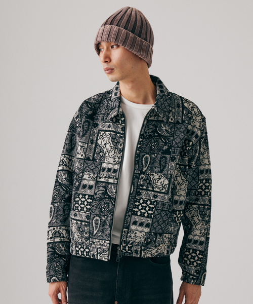 JOURNAL STANDARD(ジャーナルスタンダード)の「ゴブラン ジャガード ジップ ブルゾン(ブルゾン・メンズ・ブラック/グレー・MEDIUM/LARGE)」の17枚目の写真
