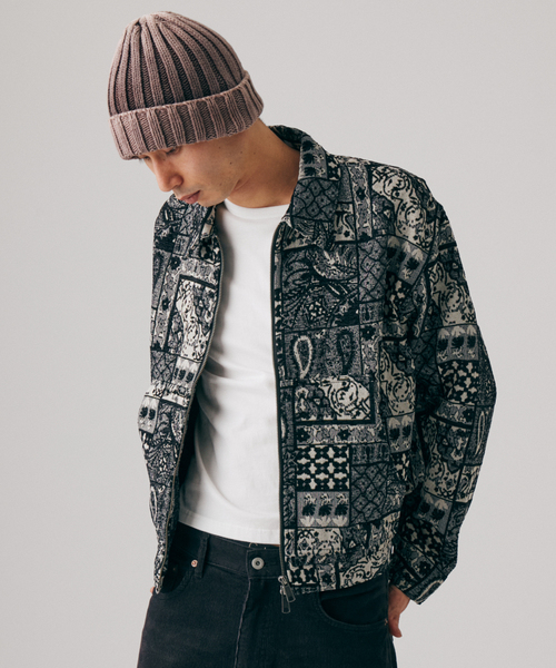 JOURNAL STANDARD(ジャーナルスタンダード)の「ゴブラン ジャガード ジップ ブルゾン(ブルゾン・メンズ・ブラック/グレー・MEDIUM/LARGE)」の18枚目の写真