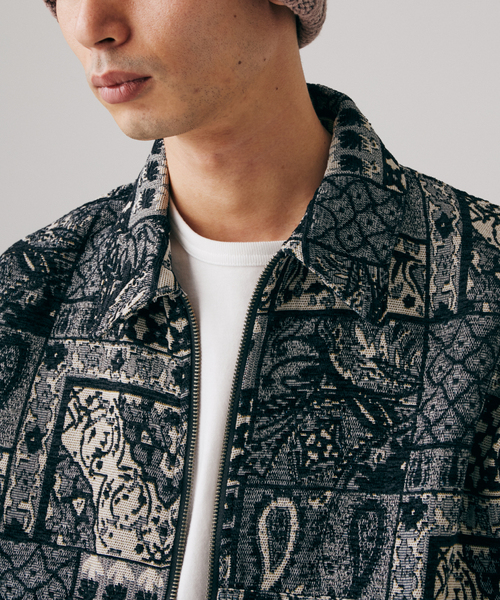 JOURNAL STANDARD(ジャーナルスタンダード)の「ゴブラン ジャガード ジップ ブルゾン(ブルゾン・メンズ・ブラック/グレー・MEDIUM/LARGE)」の20枚目の写真
