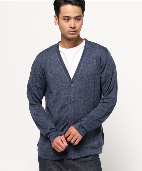 BEAMS（ビームス）の「BEAMS / フランダースリネン カーディガン（カーディガン/ボレロ・メンズ・ブラック/ネイビー/グレー・LARGE/X-LARGE/MEDIUM/SMALL）」の3枚目の写真