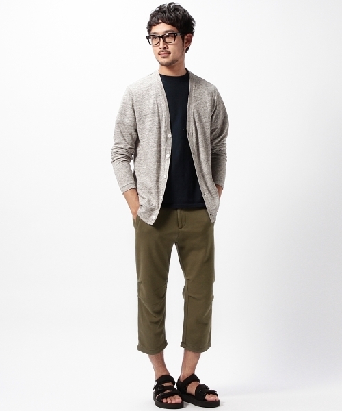 BEAMS（ビームス）の「BEAMS / フランダースリネン カーディガン（カーディガン/ボレロ・メンズ・ブラック/ネイビー/グレー・LARGE/X-LARGE/MEDIUM/SMALL）」の7枚目の写真