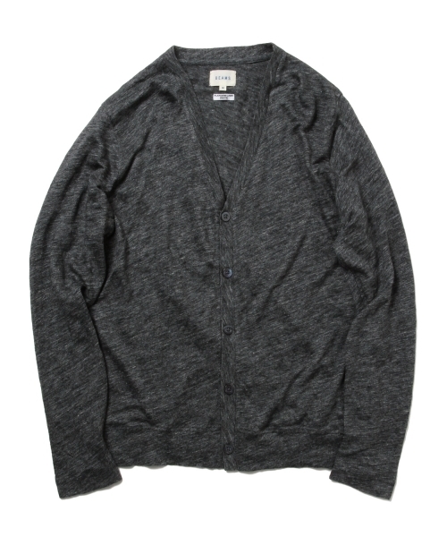BEAMS（ビームス）の「BEAMS / フランダースリネン カーディガン（カーディガン/ボレロ・メンズ・ブラック/ネイビー/グレー・LARGE/X-LARGE/MEDIUM/SMALL）」の17枚目の写真
