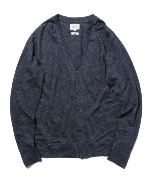 BEAMS（ビームス）の「BEAMS / フランダースリネン カーディガン（カーディガン/ボレロ・メンズ・ブラック/ネイビー/グレー・LARGE/X-LARGE/MEDIUM/SMALL）」の13枚目の写真