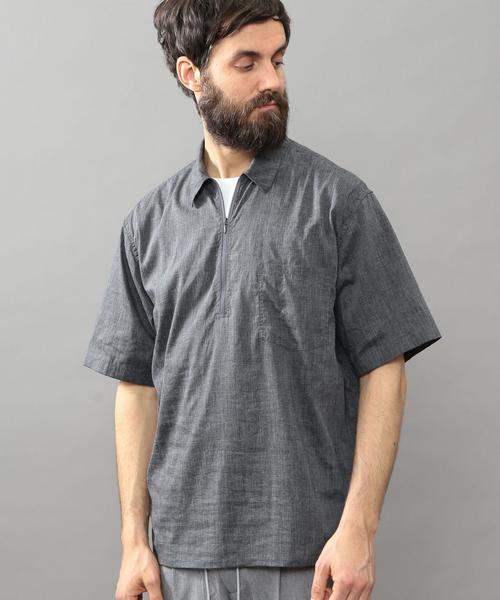 BEAUTY&YOUTH UNITED ARROWS（ビューティーアンドユースユナイテッドアローズ）の「BY ∴ プルオーバー ジップ シャツ◆（シャツ/ブラウス・メンズ・ダークグレー/ブラック・LARGE/X-LARGE/SMALL/MEDIUM）」の10枚目の写真