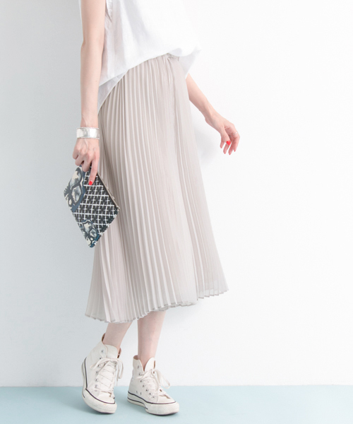 URBAN RESEARCH（アーバンリサーチ）の「UR プリーツスカーチョ（その他パンツ・レディース・グレー系その他/ネイビー/ピンク・FREE）」の2枚目の写真