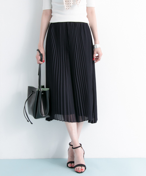 URBAN RESEARCH（アーバンリサーチ）の「UR プリーツスカーチョ（その他パンツ・レディース・グレー系その他/ネイビー/ピンク・FREE）」の3枚目の写真