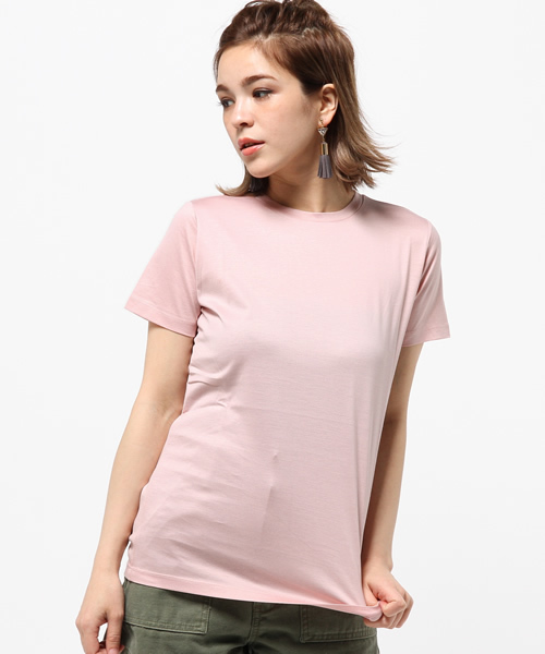 SLY（スライ）の「CREW NECK STANDARD T/SH-S（Tシャツ/カットソー・レディース・ホワイト/ライトベージュ/ライトブルー/ライトピンク/ブラック・1/2）」の5枚目の写真