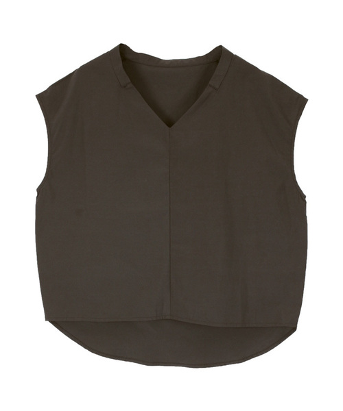 titivate（ティティベイト）の「Vﾈｯｸﾉｰｽﾘｰﾌﾞｼｬﾂﾌﾞﾗｳｽ（シャツ/ブラウス・レディース・オフホワイト/ストライプ/ブラック・FREE）」の3枚目の写真