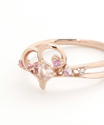 サマンサティアラ　クリスマス限定　K18 リング　ピンクゴールド　９号 Samantha Tiara サマンサティアラ ハートモチーフ ダイヤモンド
