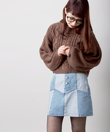 WEGO | WEGO/フライボタンリメイクAラインスカート(デニムスカート)