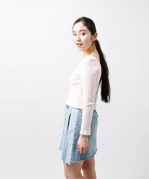 WEGO（ウィゴー）の「WEGO/フライボタンリメイクAラインスカート（デニムスカート・レディース・マルチ/インディゴブルー/ダークインディゴブルー/その他2/その他4/その他3・FREE）」の11枚目の写真