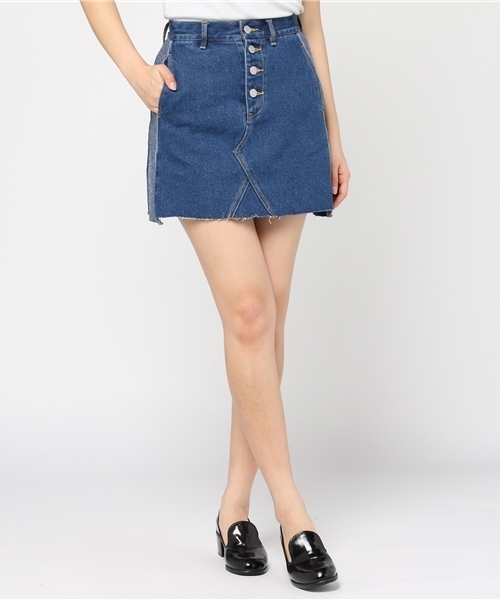 WEGO（ウィゴー）の「WEGO/フライボタンリメイクAラインスカート（デニムスカート・レディース・マルチ/インディゴブルー/ダークインディゴブルー/その他2/その他4/その他3・FREE）」の20枚目の写真