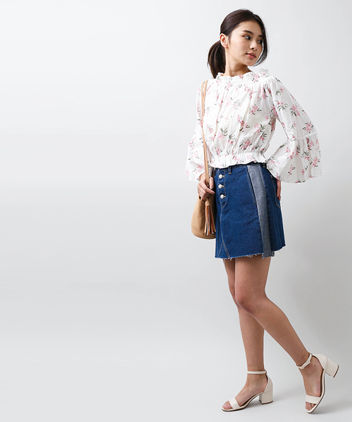 WEGO（ウィゴー）の「WEGO/フライボタンリメイクAラインスカート（デニムスカート・レディース・マルチ/インディゴブルー/ダークインディゴブルー/その他2/その他4/その他3・FREE）」の8枚目の写真