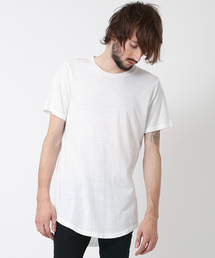 NO ID. | mt4035-ﾍﾞﾝﾍﾞﾙｸﾞ天竺ﾗｳﾝﾄﾞﾙｰｽﾞC/N-Tｼｬﾂ(Tシャツ/カットソー)