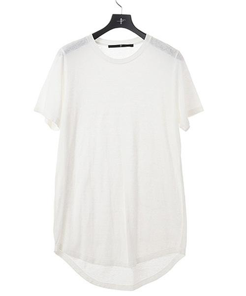 NO ID.（ノーアイディ）の「mt4035-ﾍﾞﾝﾍﾞﾙｸﾞ天竺ﾗｳﾝﾄﾞﾙｰｽﾞC/N-Tｼｬﾂ（Tシャツ/カットソー・メンズ・アッシュグレー/ダークグレー/ホワイト/ブラック・1/2）」の9枚目の写真