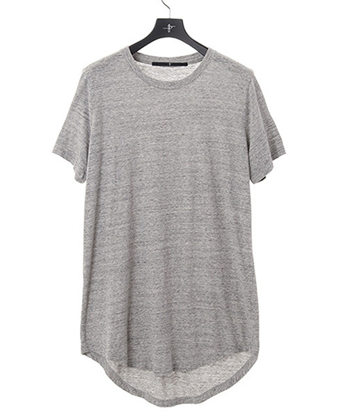 NO ID.（ノーアイディ）の「mt4035-ﾍﾞﾝﾍﾞﾙｸﾞ天竺ﾗｳﾝﾄﾞﾙｰｽﾞC/N-Tｼｬﾂ（Tシャツ/カットソー・メンズ・アッシュグレー/ダークグレー/ホワイト/ブラック・1/2）」の15枚目の写真