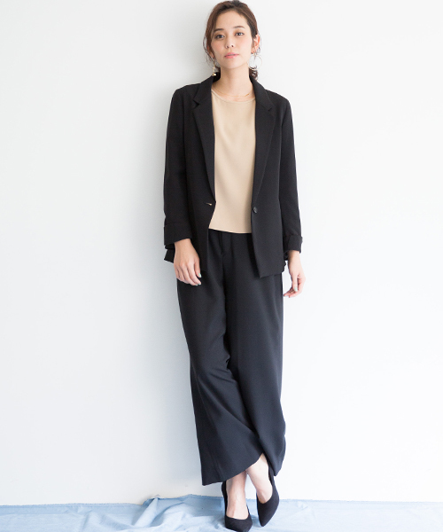 STUDIOUS（ステュディオス）の「ウォッシャブルストレッチテーラードジャケット（テーラードジャケット・レディース・ブラック/ホワイト/グレー・0/1）」の10枚目の写真