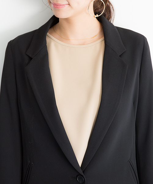 STUDIOUS（ステュディオス）の「ウォッシャブルストレッチテーラードジャケット（テーラードジャケット・レディース・ブラック/ホワイト/グレー・0/1）」の5枚目の写真