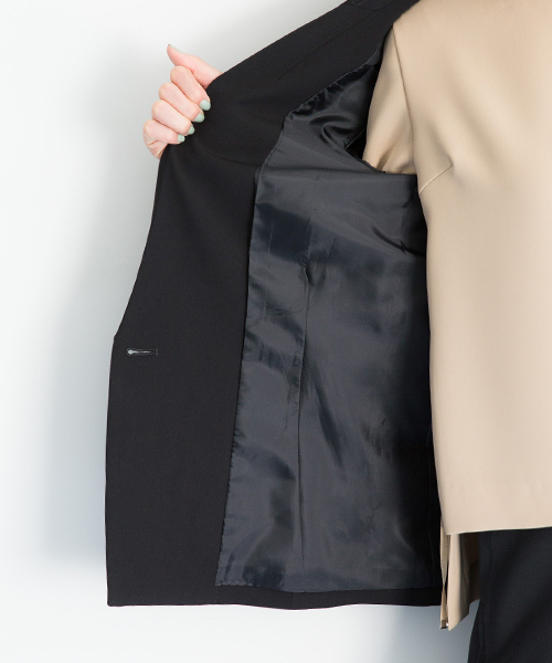 STUDIOUS（ステュディオス）の「ウォッシャブルストレッチテーラードジャケット（テーラードジャケット・レディース・ブラック/ホワイト/グレー・0/1）」の9枚目の写真