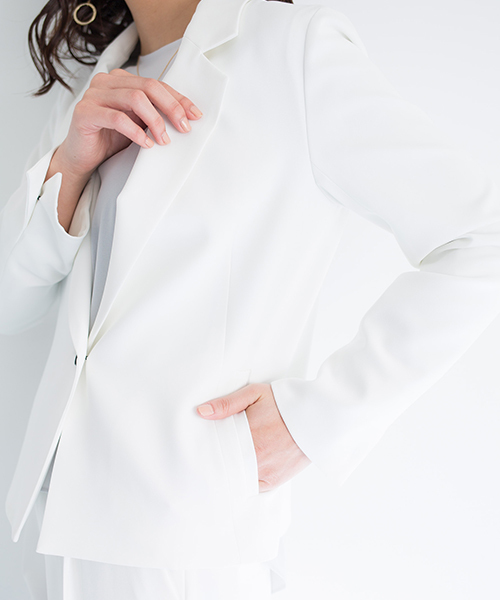 STUDIOUS（ステュディオス）の「ウォッシャブルストレッチテーラードジャケット（テーラードジャケット・レディース・ブラック/ホワイト/グレー・0/1）」の19枚目の写真