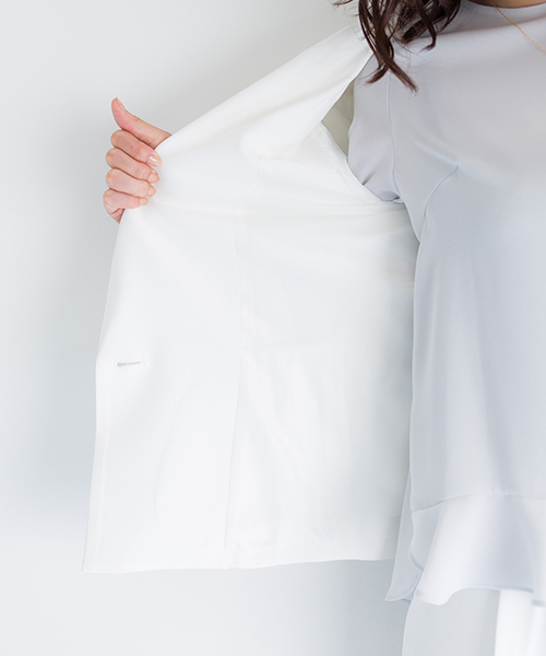 STUDIOUS（ステュディオス）の「ウォッシャブルストレッチテーラードジャケット（テーラードジャケット・レディース・ブラック/ホワイト/グレー・0/1）」の22枚目の写真