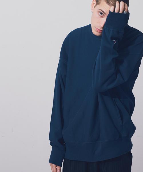 Champion(チャンピオン)の「<Champion×monkey time> ∴ REVERSE WEAVE MK/NECK/スウェット(スウェット・メンズ・ホワイト/ネイビー/ブラック・SMALL/X-LARGE/LARGE/MEDIUM)」の3枚目の写真