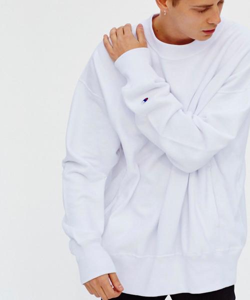 Champion(チャンピオン)の「<Champion×monkey time> ∴ REVERSE WEAVE MK/NECK/スウェット(スウェット・メンズ・ホワイト/ネイビー/ブラック・SMALL/X-LARGE/LARGE/MEDIUM)」の1枚目の写真