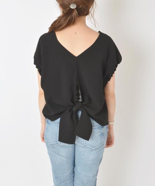 Prefer SHIPS(プリファーシップス)の「Prefer SHIPSバックリボンブラウス◇(シャツ/ブラウス・レディース・ベージュ/ブラック・ONE SIZE)」の6枚目の写真