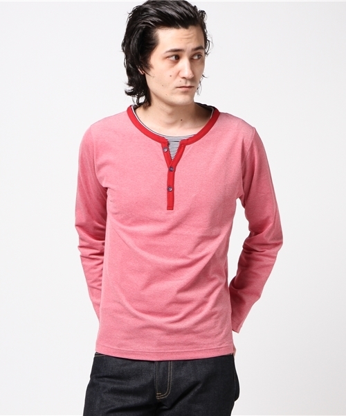 McGREGOR（マックレガー）の「フェイクレイヤードカットソー（Tシャツ/カットソー・メンズ・ブルー系その他/ネイビー/レッド・L/LL/M）」の3枚目の写真