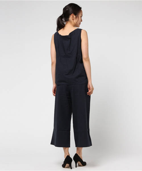 Moname（モナーム）の「Moname コンビネゾン サロペット   41162374（ワンピース・レディース・ネイビー/ブラウン・S/M）」の5枚目の写真