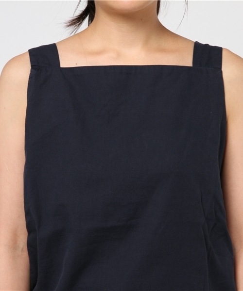 Moname（モナーム）の「Moname コンビネゾン サロペット   41162374（ワンピース・レディース・ネイビー/ブラウン・S/M）」の6枚目の写真