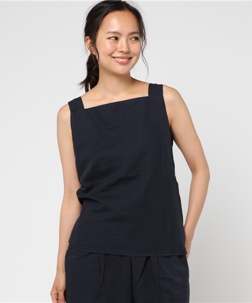 Moname（モナーム）の「Moname コンビネゾン サロペット   41162374（ワンピース・レディース・ネイビー/ブラウン・S/M）」の13枚目の写真