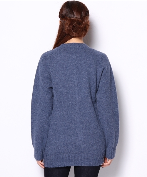 BEAUTY&YOUTH UNITED ARROWS（ビューティーアンドユースユナイテッドアローズ）の「BY JOHN TULLOCK クルーネックカーディガン ◆（カーディガン/ボレロ・レディース・ナチュラル/ダークブラウン/レッド/ロイヤルブルー・フリー）」の6枚目の写真