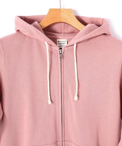 Champion（チャンピオン）の「【Champion】プレーンスウェットジップパーカー（パーカー・レディース・キナリ/パープル/ネイビー/グレー/ピンク/イエロー・MEDIUM/LARGE/SMALL）」の9枚目の写真