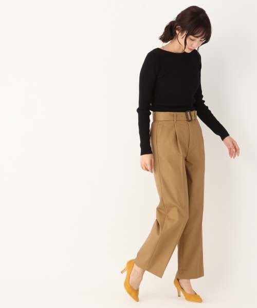 A part by（アパートバイ）の「Cチノストレートパンツ　768362 （チノパンツ・レディース・チャコールグレー/ベージュ/カーキ・MEDIUM/LARGE）」の4枚目の写真