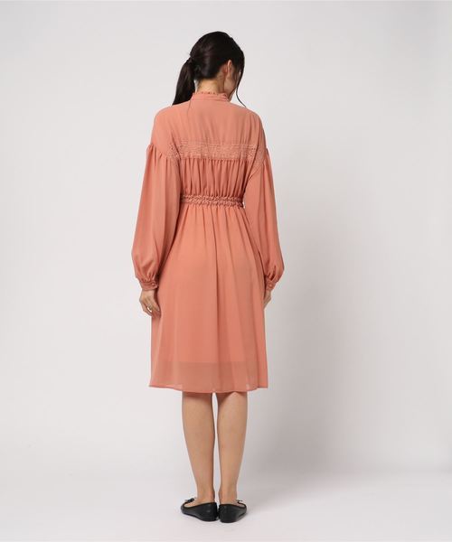 Another Edition(アナザーエディション)の「シフォンレースOP ◆(ワンピース・レディース・オレンジ/モカ・FREE)」の4枚目の写真