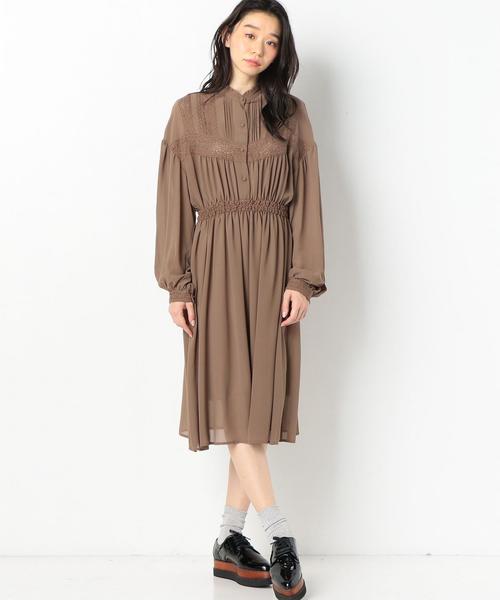 Another Edition(アナザーエディション)の「シフォンレースOP ◆(ワンピース・レディース・オレンジ/モカ・FREE)」の6枚目の写真