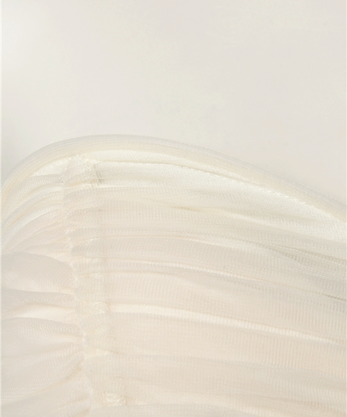 LILY BROWN（リリーブラウン）の「チュールコンビベアトップ（その他トップス・レディース・ブラック/ベージュ/オフホワイト・FREE）」の6枚目の写真