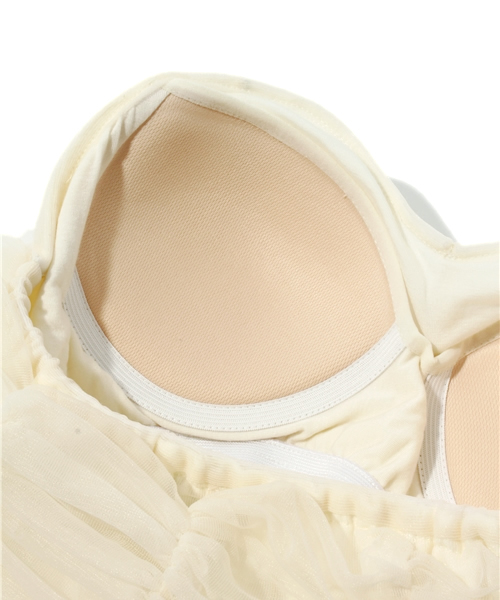 LILY BROWN（リリーブラウン）の「チュールコンビベアトップ（その他トップス・レディース・ブラック/ベージュ/オフホワイト・FREE）」の9枚目の写真