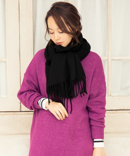 KOBE LETTUCE（コウベレタス）の「チェック柄大判ストール（マフラー・レディース・A/F/G/I/J/M/N/O/P/T/E/U/C/V/R/H/Q/D/B/L/S/K/その他5/その他6/その他9/その他3/その他14/その他10/その他12/その他2/その他11/その他13/その他7/その他8/その他1/その他4/ブラック/その他16/その他17/その他18/ベージュ/その他15/その他19/その他20/その他21/その他22/その他23/その他24/その他29/その他27/その他28/その他25/その他26/パープル系その他/ブラック系その他・FREE）」の2枚目の写真