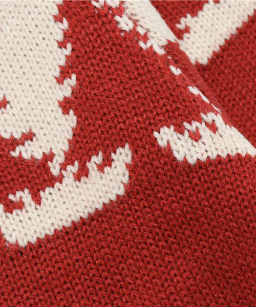 RUGGEDWORKS（ラゲッドワークス）の「ツリー柄クルーニット（ニット/セーター・キッズ・ブルー系その他3/ブルー/レッド・90cm/100cm/110cm/120cm/130cm）」の6枚目の写真