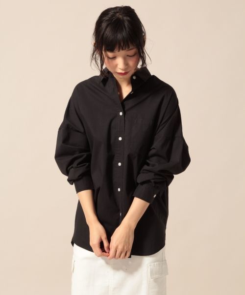 LOWRYS FARM(ローリーズファーム)の「BIGシャツ 784115 (シャツ/ブラウス・レディース・オフホワイト/ネイビー/レッド/ブラック・LARGE/MEDIUM)」の15枚目の写真