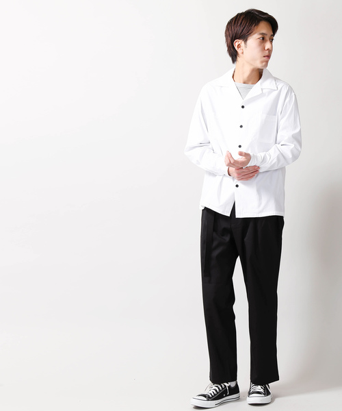 WEGO（ウィゴー）の「WEGO/ベルト付ストレッチワイドスラックス（スラックス・メンズ・ブラック/ベージュ/ダークグレー・MEDIUM/LARGE）」の9枚目の写真